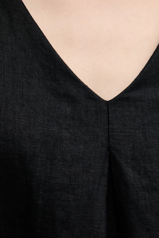 United Colors of Benetton rochie din in 4AGHDV0AX negru