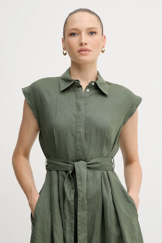 United Colors of Benetton rochie din in verde 4AGHDV0B1