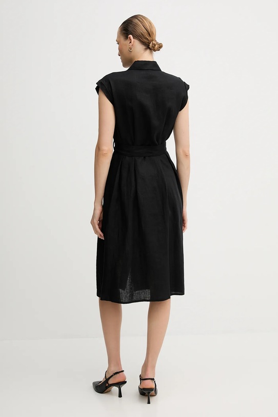 Odjeća Lanena haljina United Colors of Benetton 4AGHDV0B1 crna