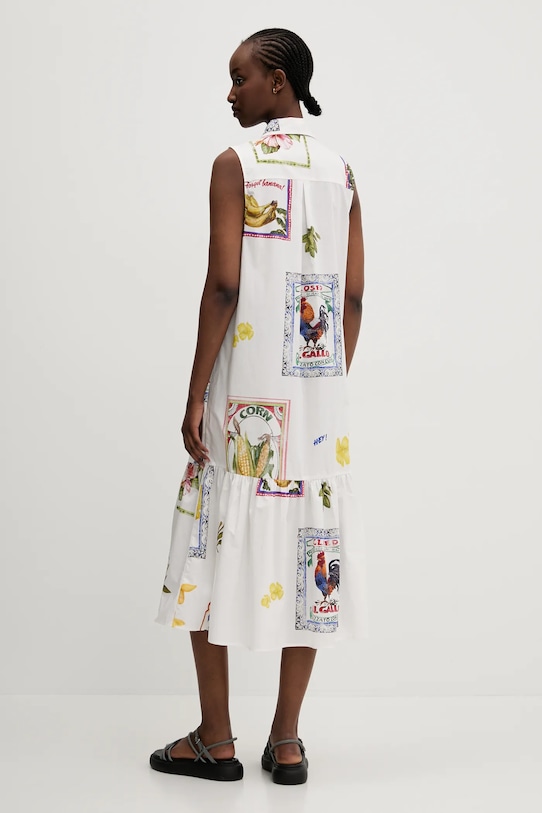 Одяг Бавовняна сукня Desigual BARCELONA 25SWVW42 білий