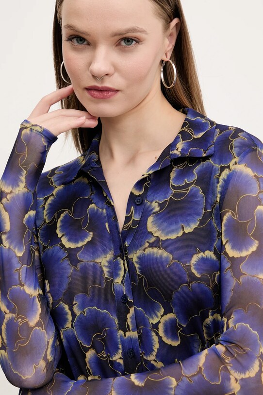 Desigual sukienka CELLS LACROIX granatowy 25SWVK29
