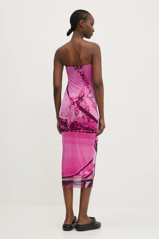 Odzież Desigual sukienka LAKECOMO L 25SWVK39 różowy