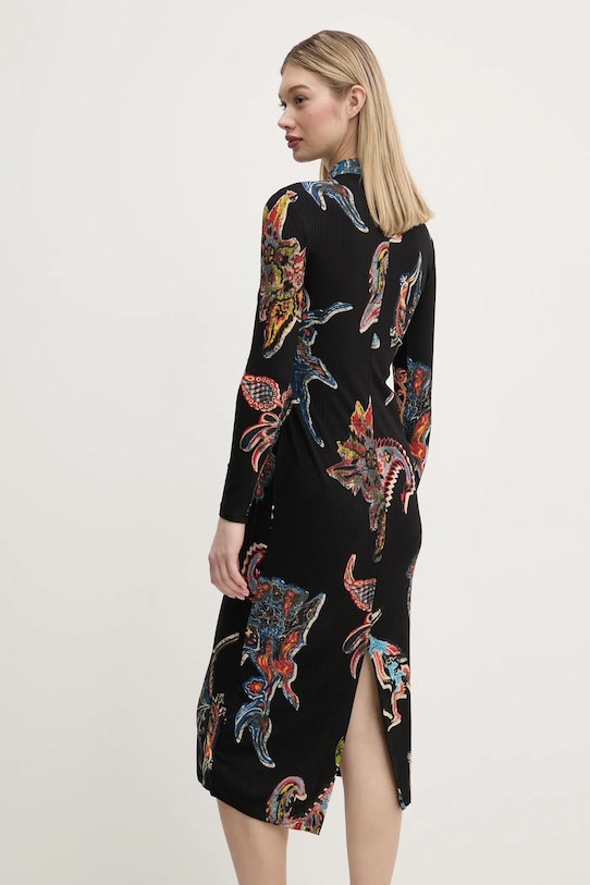 Abbigliamento Desigual vestito MELTED PAISLEYS_LACROI 25SWVK31 nero