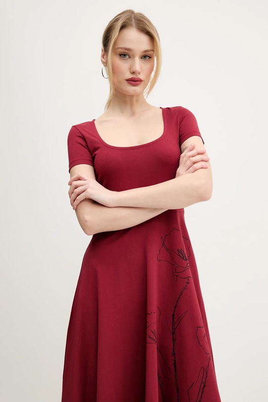 Desigual rochie NAPOLES burgundia 25SWVK09