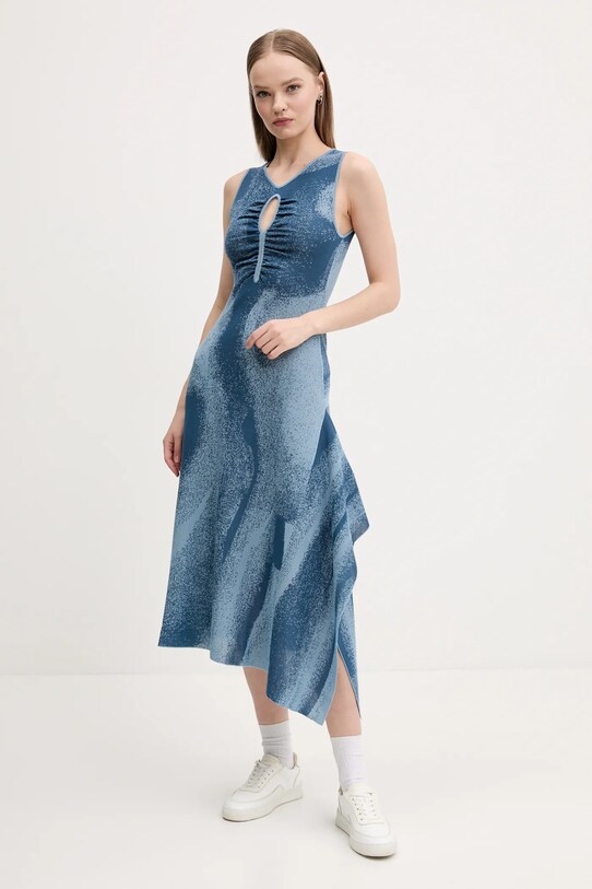 Desigual sukienka TALLIN casual turkusowy 25SWVF10