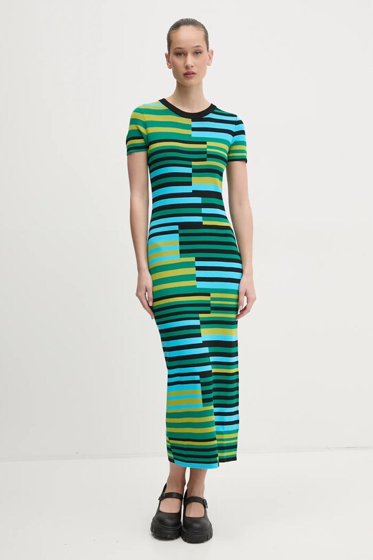 Obleka Desigual URUGUAY Pletenina zelena 25SWVF04