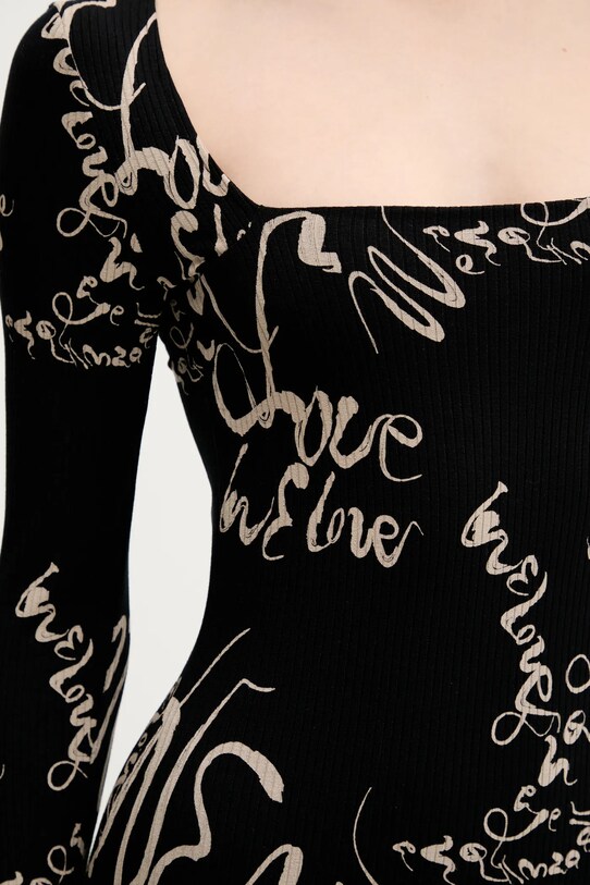 Φόρεμα Desigual VALENCIA 25SWVK05 μαύρο