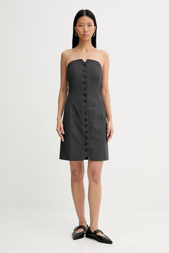 Сукня з домішкою вовни Samsoe Samsoe Saellen F24400132 сірий SS25