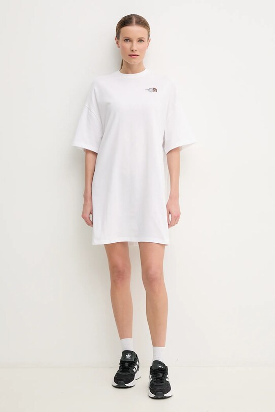 The North Face rochie Essential NF0A87NF94X1 alb SS25