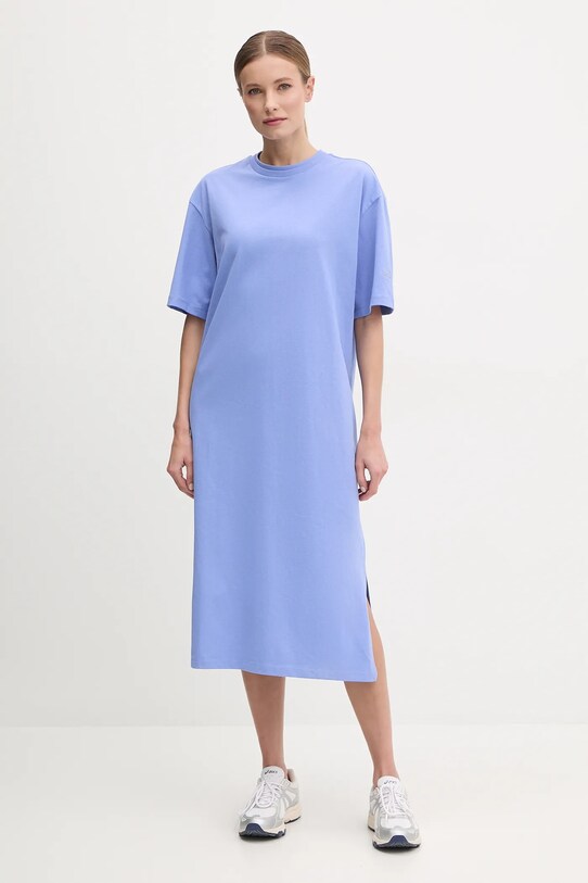 The North Face rochie din bumbac Oversized maxi violet NF0A8C2E0YI1