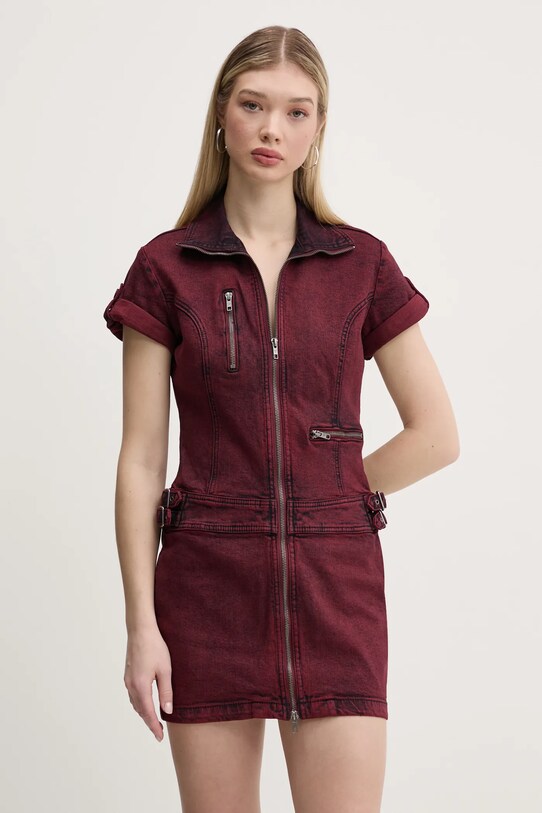 Дънкова рокля Guess Originals W5RG68.D4ON0 бордо SS25