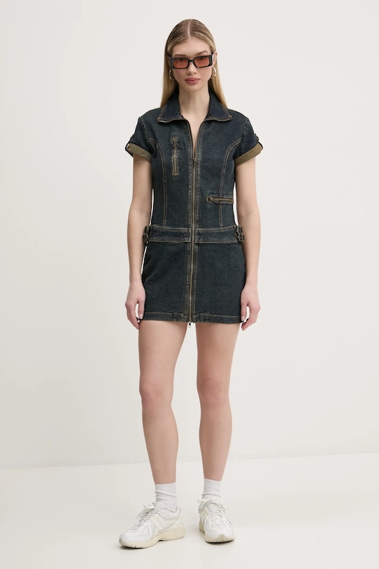 Guess Originals rochie din denim W5RG68.D4ON1 bleumarin SS25