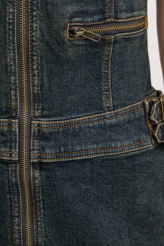 Guess Originals rochie din denim W5RG68.D4ON1 bleumarin