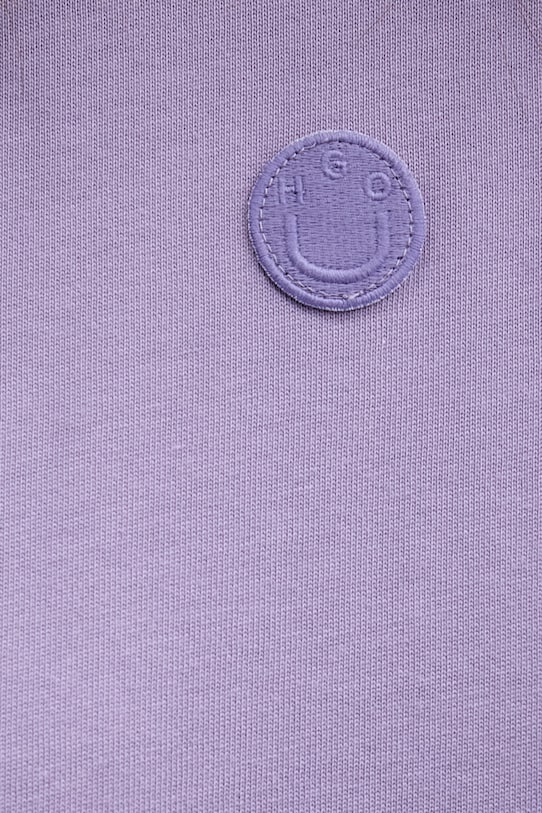 Βαμβακερό φόρεμα Hugo Blue 50540389 μωβ