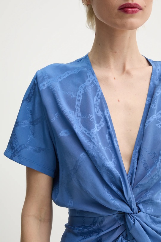 Hodvábne šaty ZADIG&VOLTAIRE WWDR02420.425 modrá