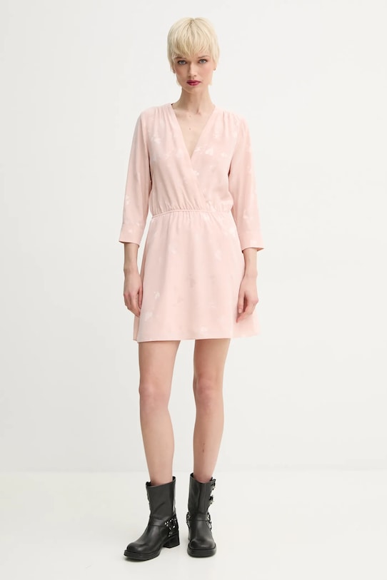 Hodvábne šaty ZADIG&VOLTAIRE WWDR02526.670 oranžová SS25