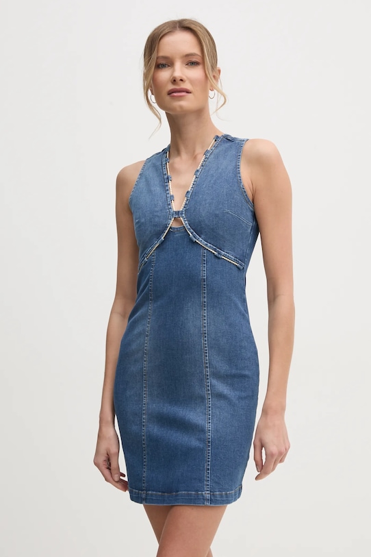 Джинсова сукня Liu Jo casual блакитний UA5086.D4925