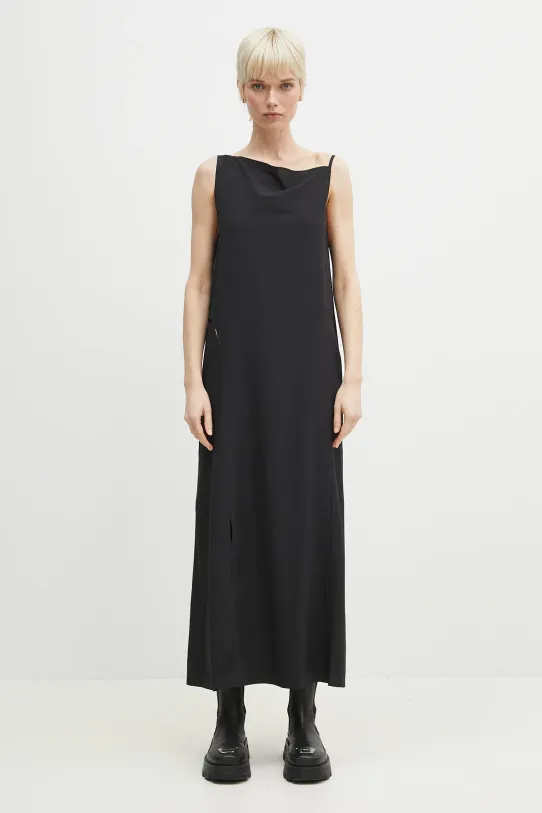 Haljina Y-3 Slit Dress s elastinom crna JD1474