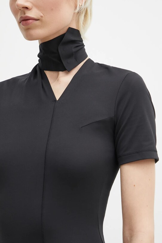 Y-3 sukienka Fitted Neck Closure Dress czarny JI7088