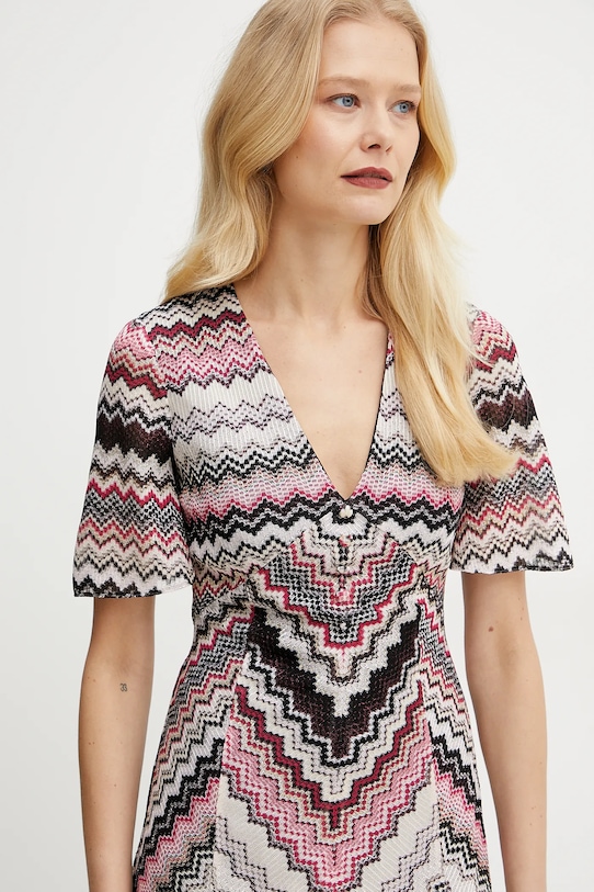 Missoni sukienka DS25SG1J.BR00ZV beżowy SS25