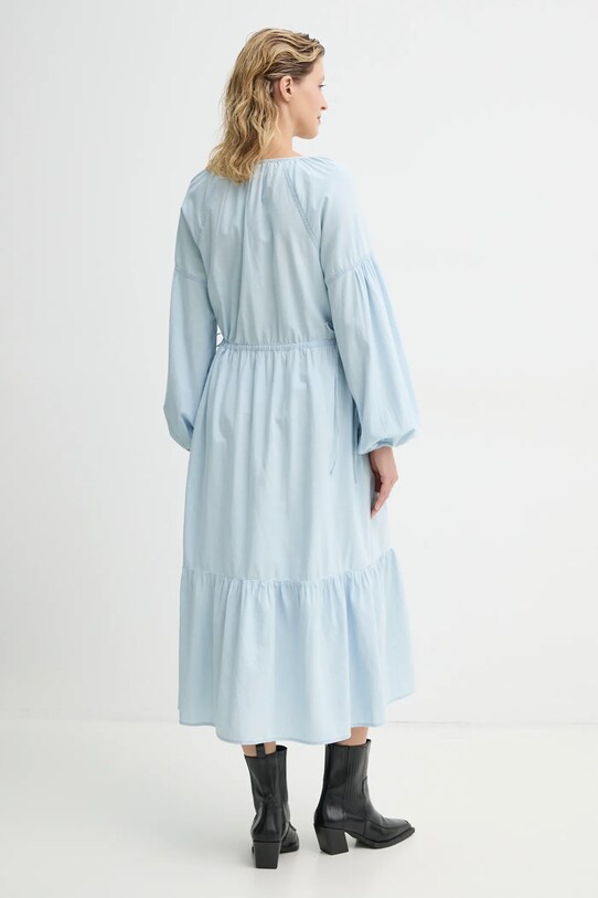 Oblečení Bavlněné šaty Levi's JOLENE LS MAXI DRESS 001HS modrá