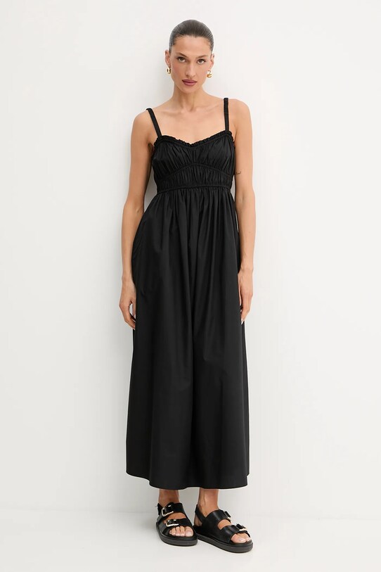 BOSS Orange rochie din bumbac maxi negru 50537919