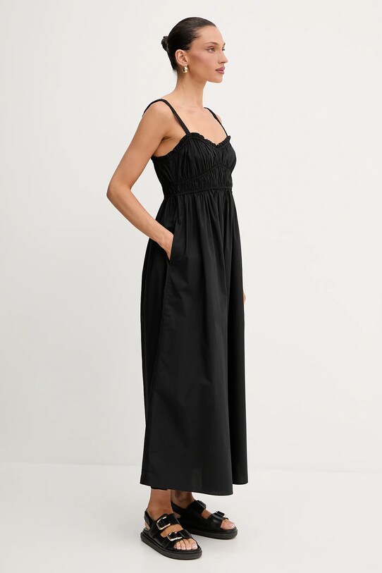 BOSS Orange rochie din bumbac 50537919 negru SS25
