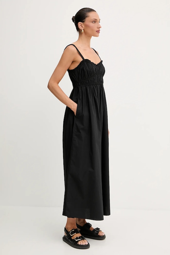 BOSS Orange rochie din bumbac 50537919 negru SS25