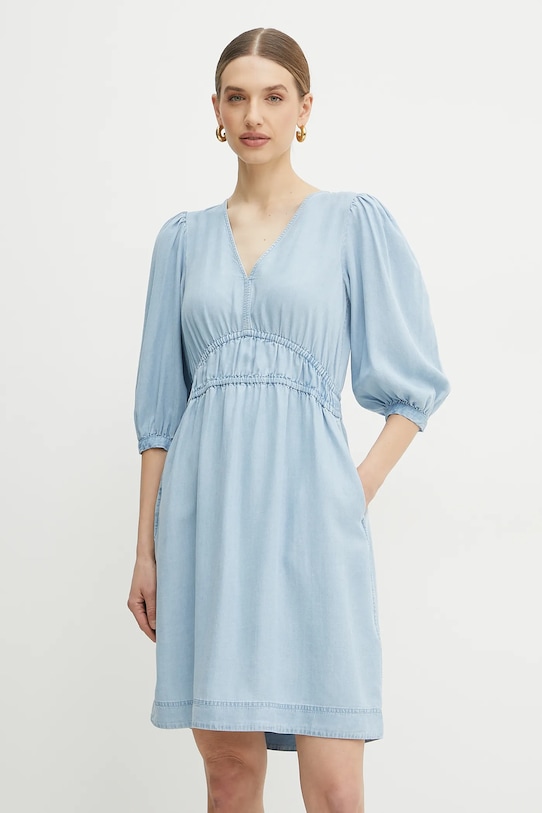 Šaty BOSS Orange mini modrá 50538357