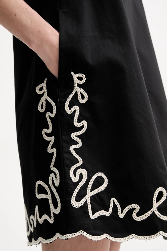 Хлопковое платье BOSS Orange 50540370 чёрный