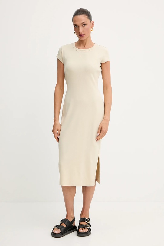 BOSS Orange rochie mini bej 50536979