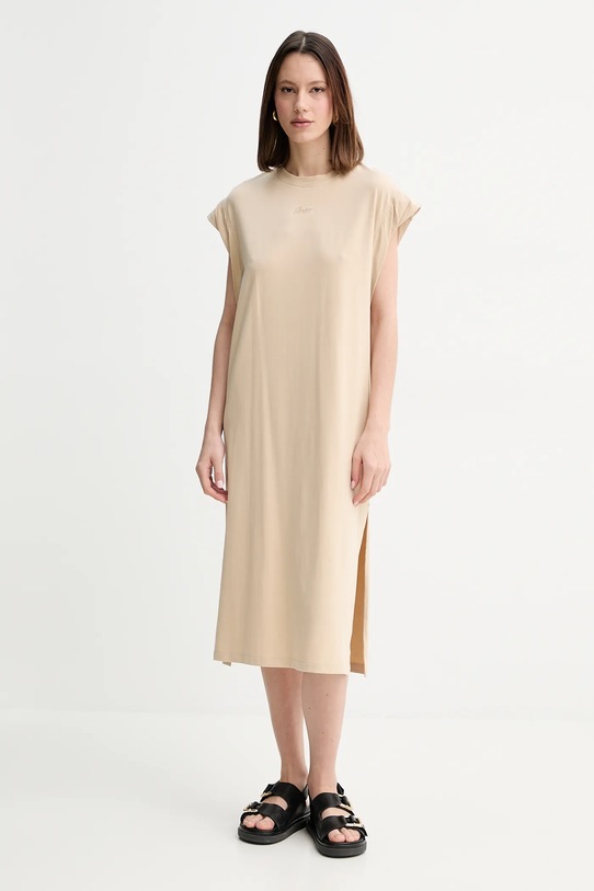 Φόρεμα BOSS Orange μπεζ 50540442
