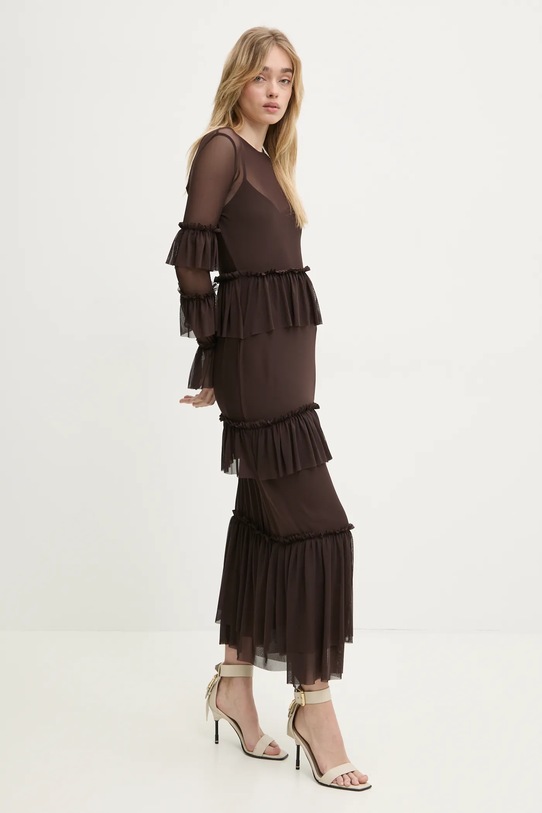 Never Fully Dressed sukienka Felicity NFDDR1773 brązowy SS25
