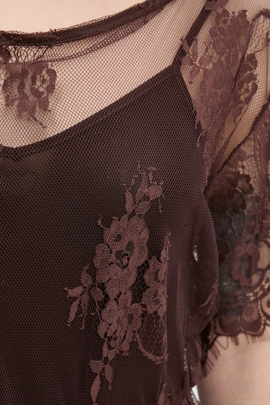 Рокля Never Fully Dressed Lace Tilly NFDDR1853 кафяв