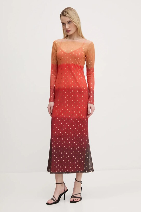 Рокля Never Fully Dressed Sunset Mesh овално оранжев NFDDR1747