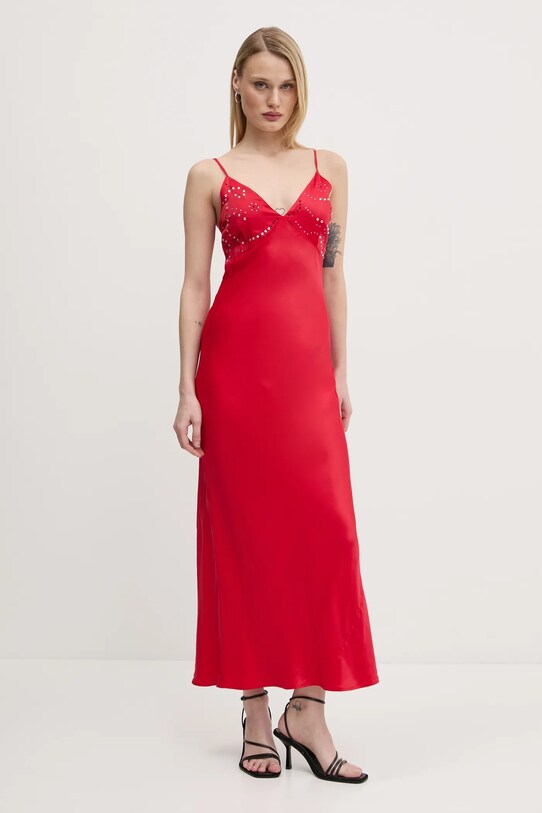 Never Fully Dressed vestito Gem Rhea maxi rosso NFDDR1852