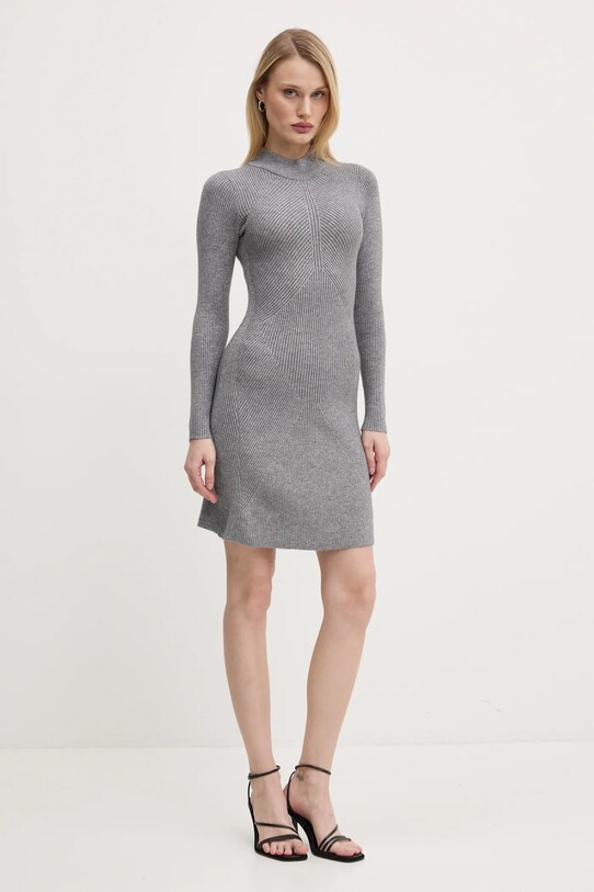Obleka Never Fully Dressed Mini Suki NFDKN602 siva SS25