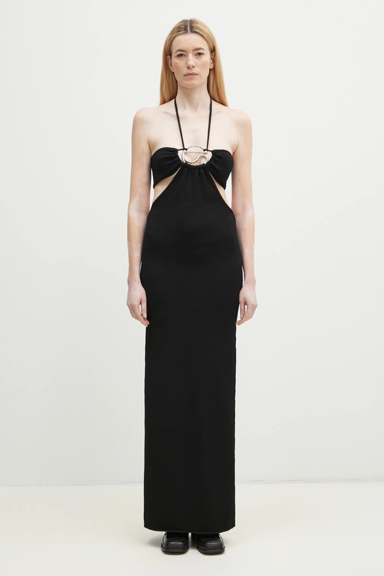 Coperni rochie Knitted Halter maxi negru COPML135Y3010