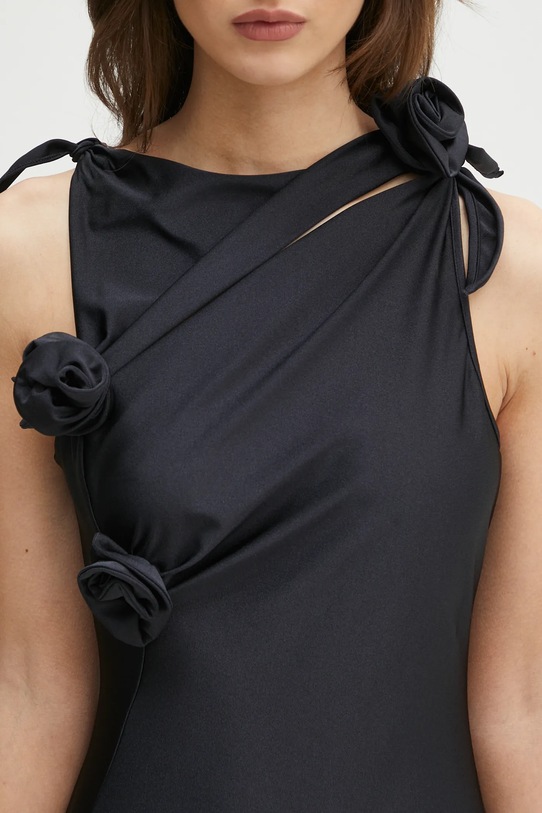 Платье Coperni Asymmetric Flower чёрный COPR154F5001