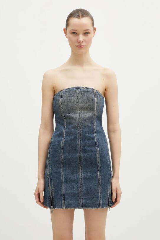 KSUBI rochie din denim Avenue Dress Sandstorm mini bleumarin WPS25DR006