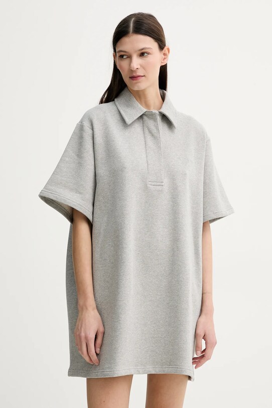 Stand Studio rochie din bumbac Kennedi mini gri 66457.8505
