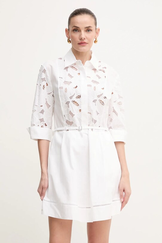 BOSS rochie fixat alb 50535196