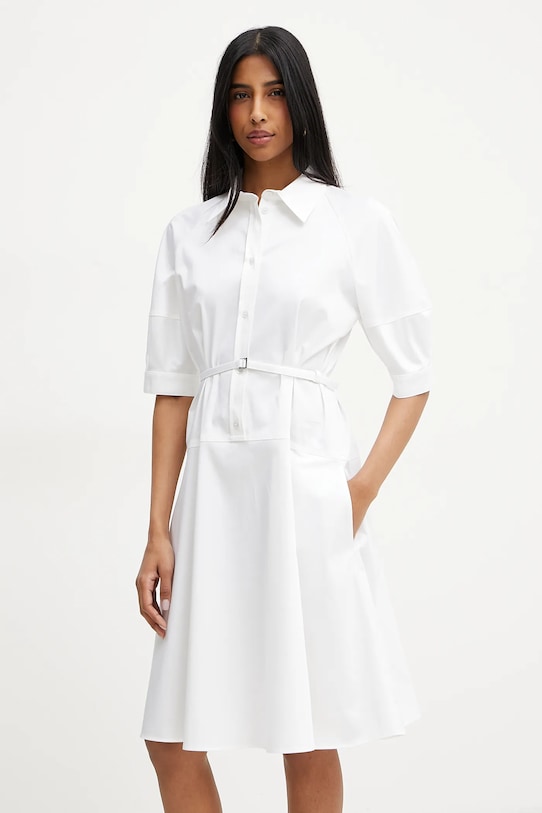 BOSS rochie fixat alb 50537388