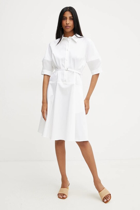 BOSS rochie 50537388 alb SS25