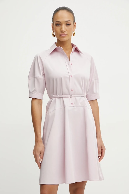 Šaty BOSS s elastanom ružová 50537388