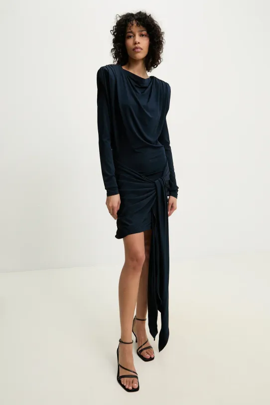 Rotate sukienka z elastanem granatowy 1137022318