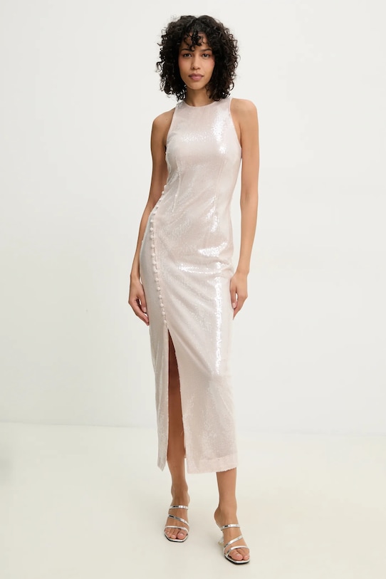 Rotate sukienka 113738800 beżowy SS25