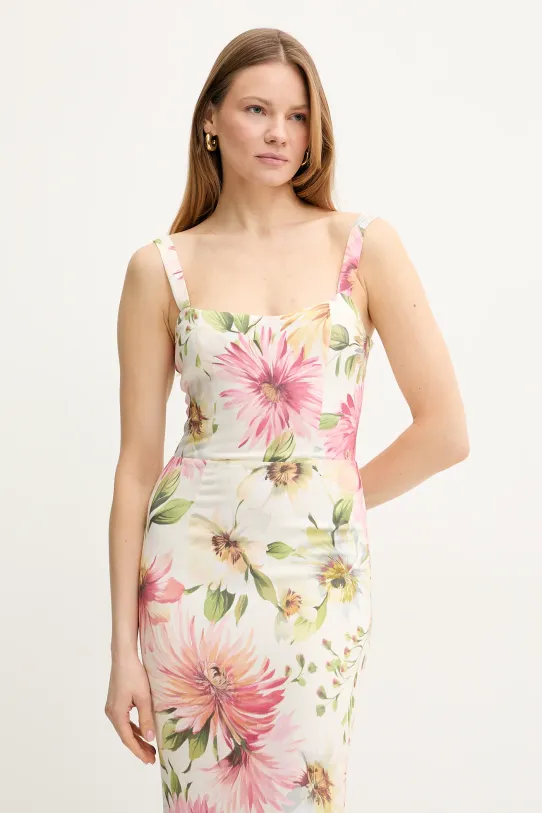 Guess sukienka FLEUR beżowy W5GK20.WH4S2
