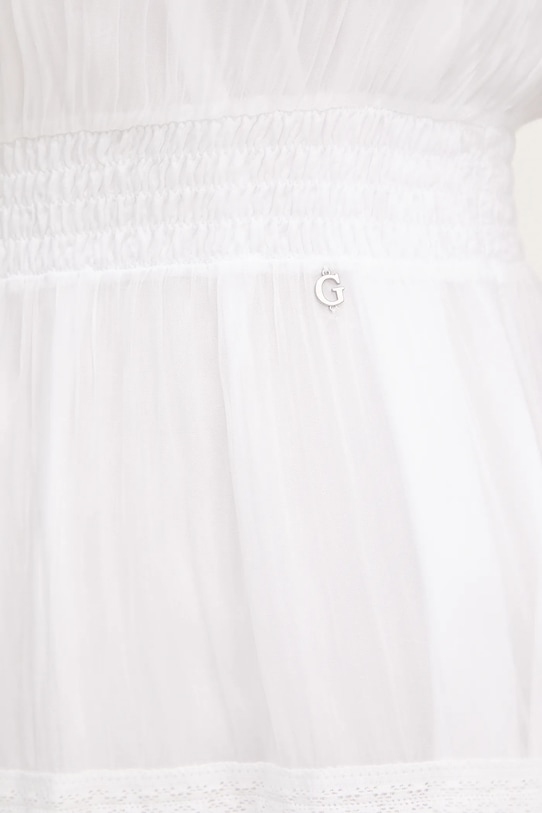 Guess rochie din bumbac AUDREY W5GK24.WE550 alb