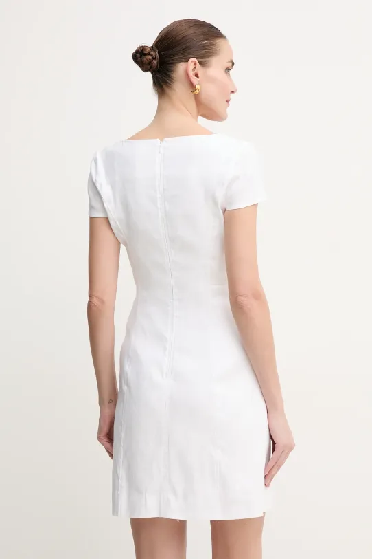 Odzież Guess sukienka lniana ISABEAU W5GK41.WH5L2 biały